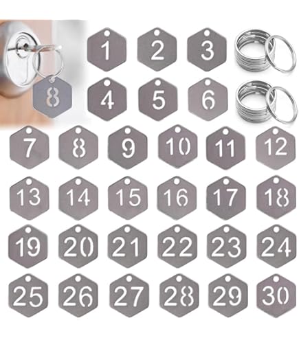 Amazon | プラスチック番号タグ ID番号タグ 1-50 数字 カラフルな